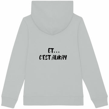 Sweat à capuche Epais Enfant - Humour de Noël Amusant - dos_gris