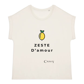 T-shirt femme bio &quot;Citron&quot; Zeste d'amour