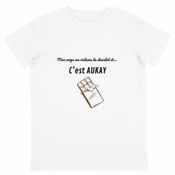 T-shirt Enfant - Mon Corps Me Réclame Du Chocolat