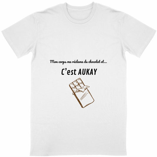 T-shirt Unisexe enfant - Mon corps me réclame du chocolat