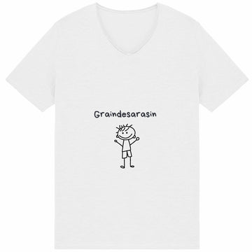 T-shirt Homme Slub Caricature Graindesarrasin