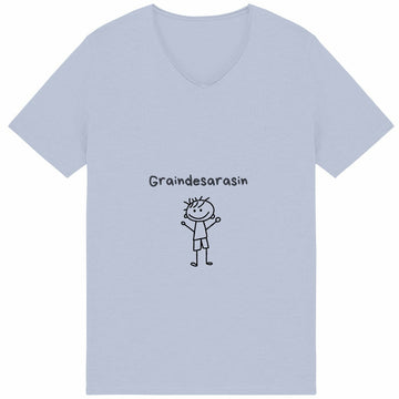 T-shirt Homme Slub Caricature Graindesarrasin