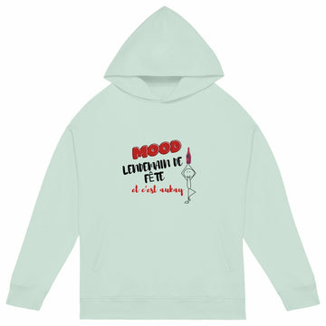 Sweat à capuche Unisexe Oversized - Esprit de Noël et Alcool