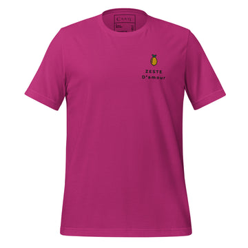 T-shirt unisexe broderie Citron "Zeste d'amour"