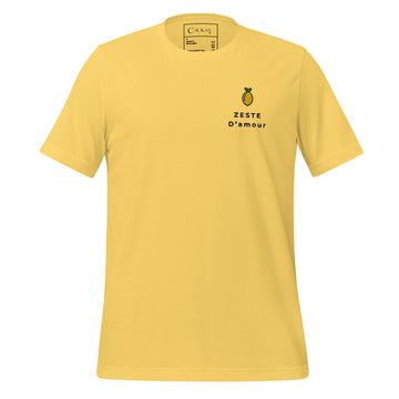 T-shirt unisexe broderie Citron "Zeste d'amour"